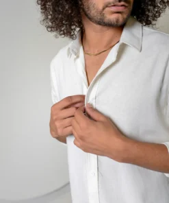 Camisa color perla elegante marca 4essen