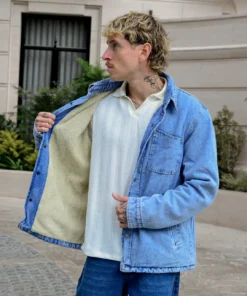 Casaca de jean azul para hombre modelo Lukas